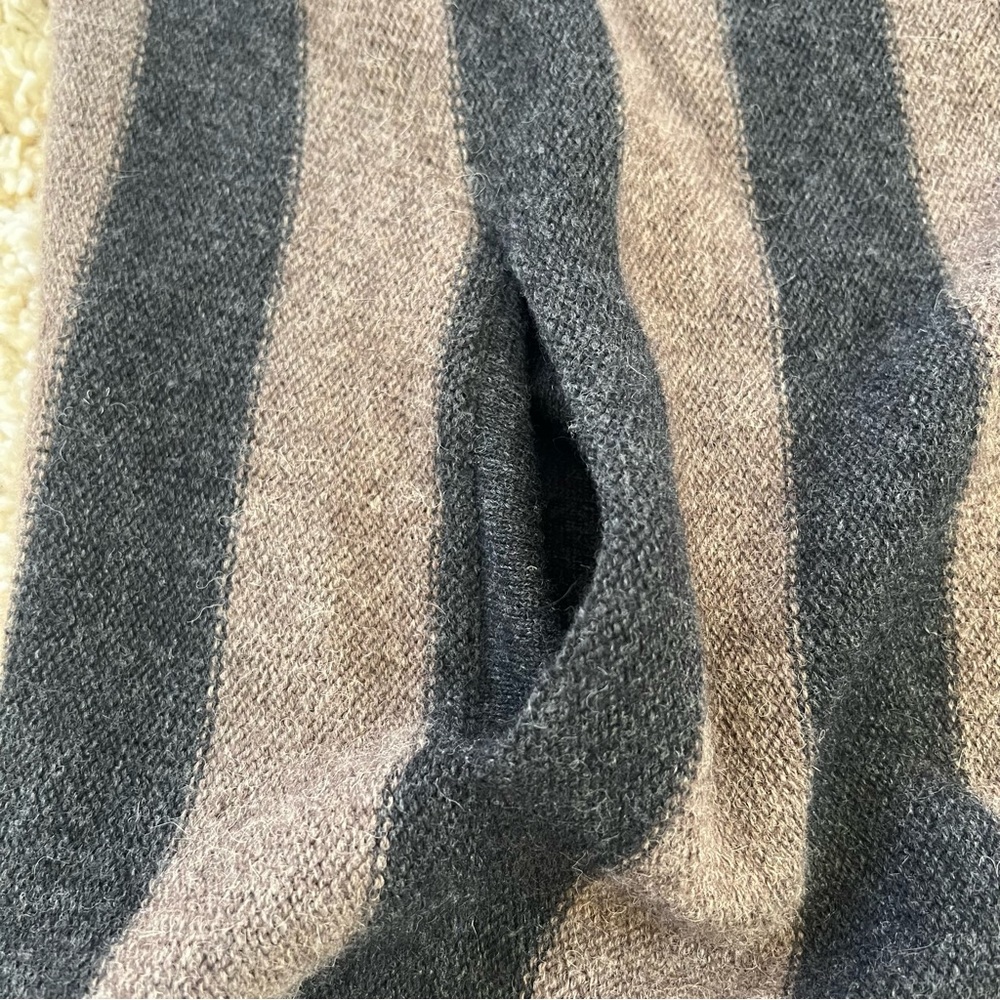 🖤 EUC🖤 VINCE Cashmere Blend Striped Wrap Cardigan - Picture 6 of 9